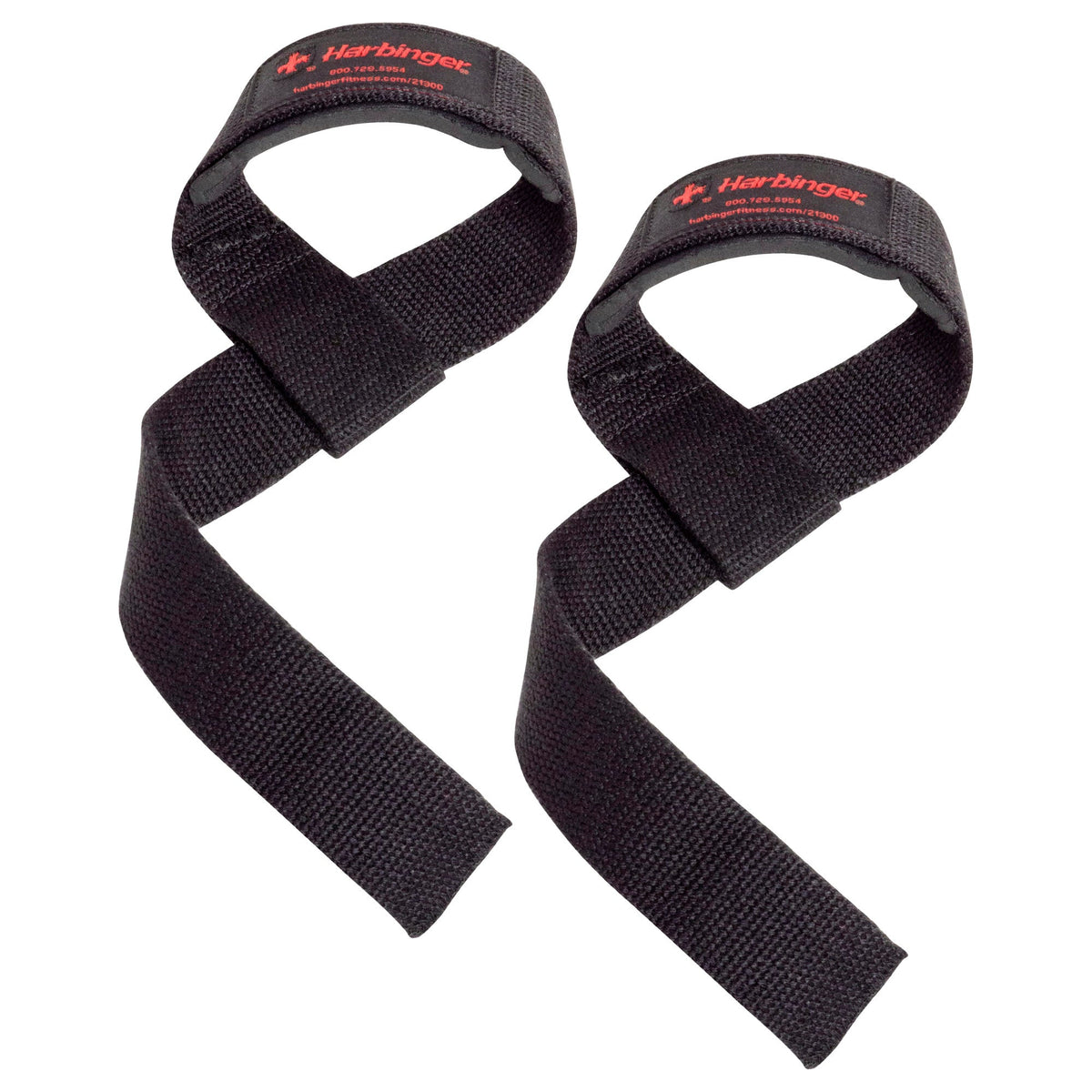 Harbinger padded lifting straps zwart
