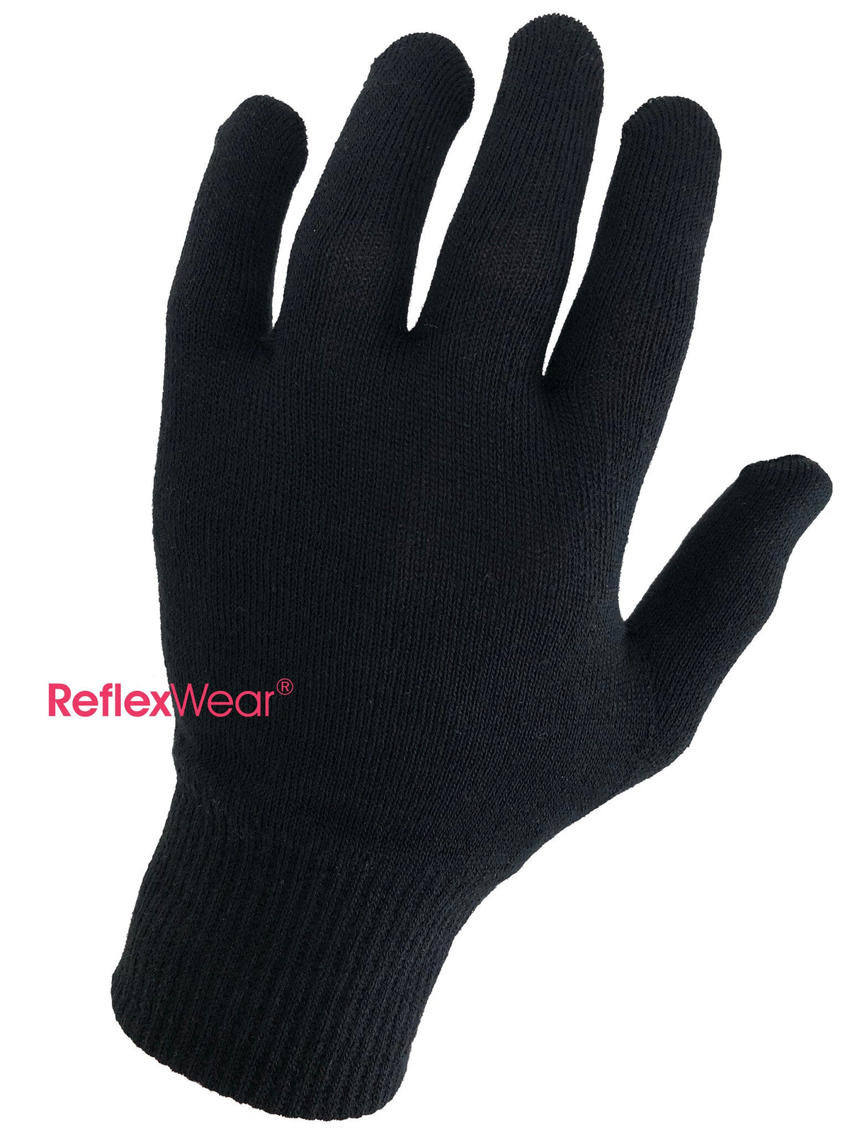 Reflexwear handschoenen met vingertop - zwart