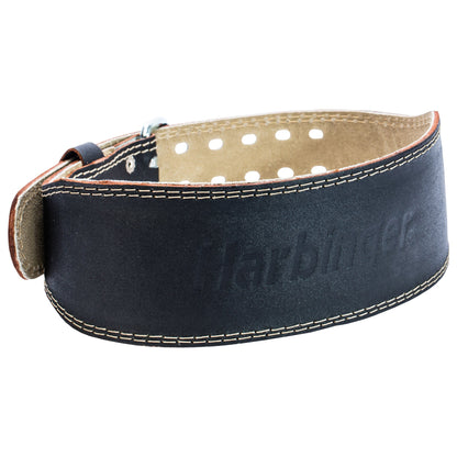 Harbinger 4 inch leren gewichthefriem gepadded