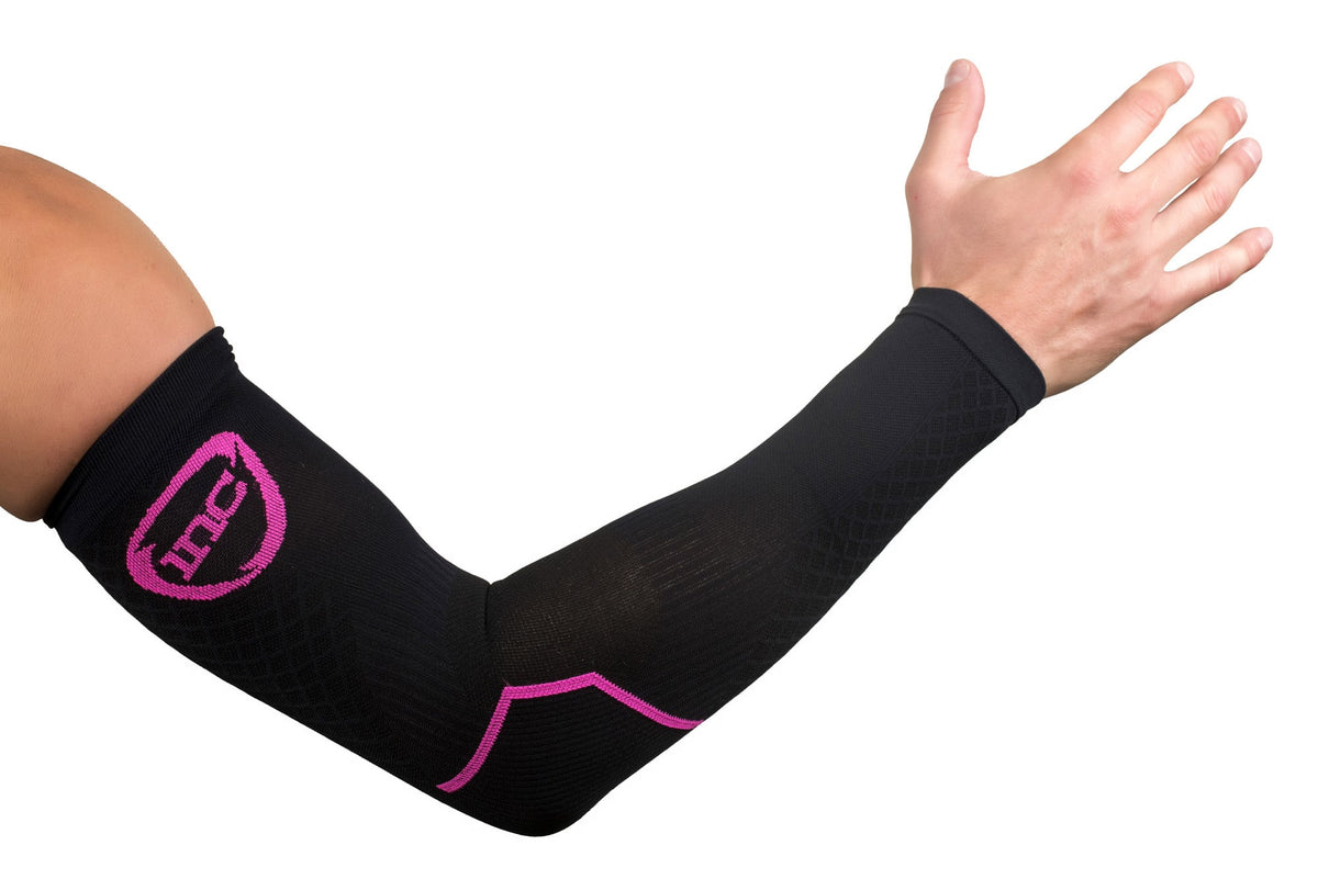 INC PRO Compressie Arm Sleeves - Zwart / Roze