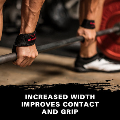 Harbinger lifting straps om de stang