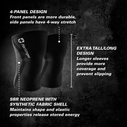 Harbinger Pro Knee Sleeves 4-panel constructie