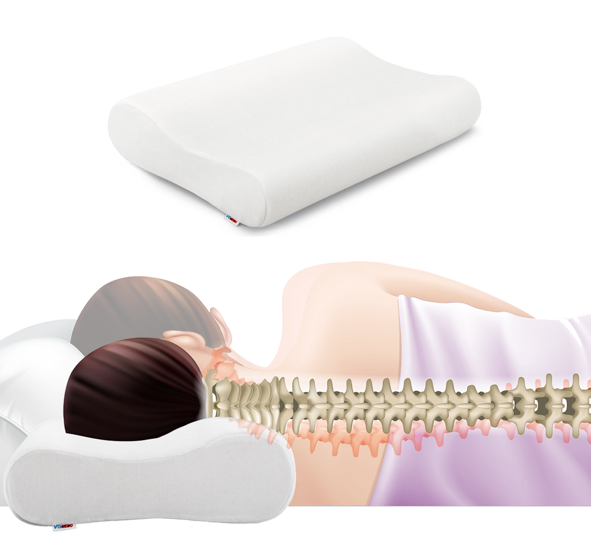 Reh4Clinic Orthopedisch hoofdkussen met memory foam