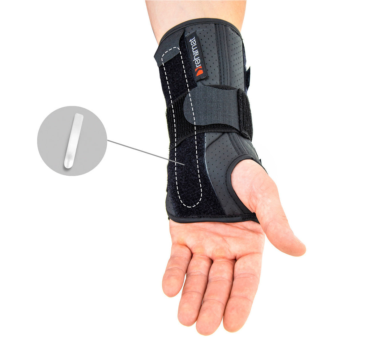 Reh4Classic Polsbrace met uitneembare spalk
