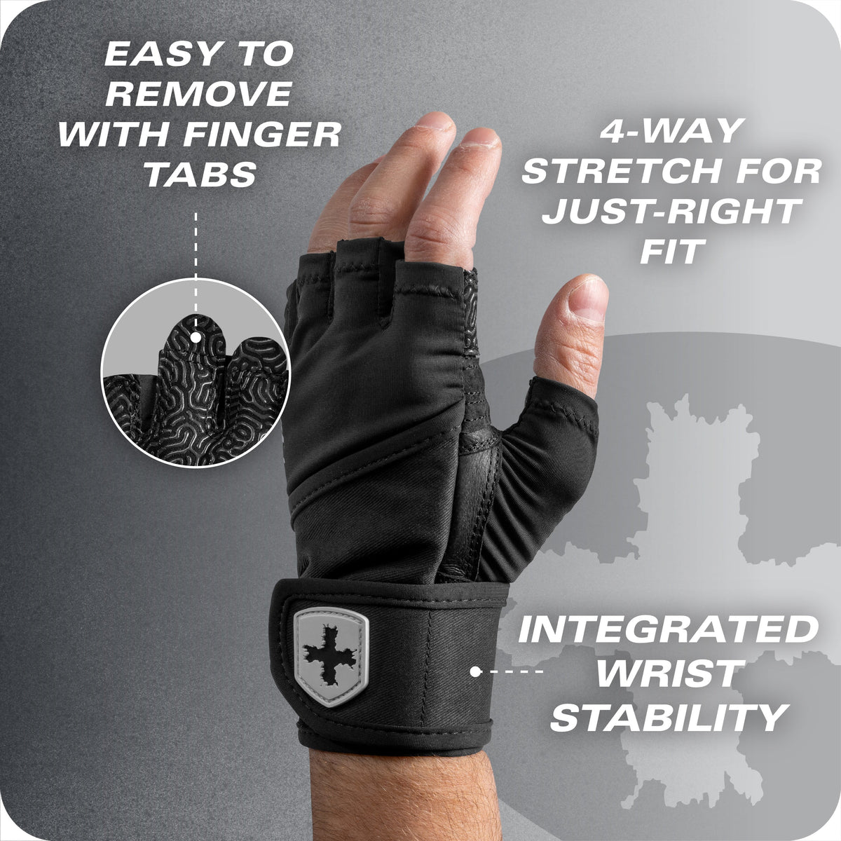 Harbinger Pro WristWrap vingerlussen en polssteun