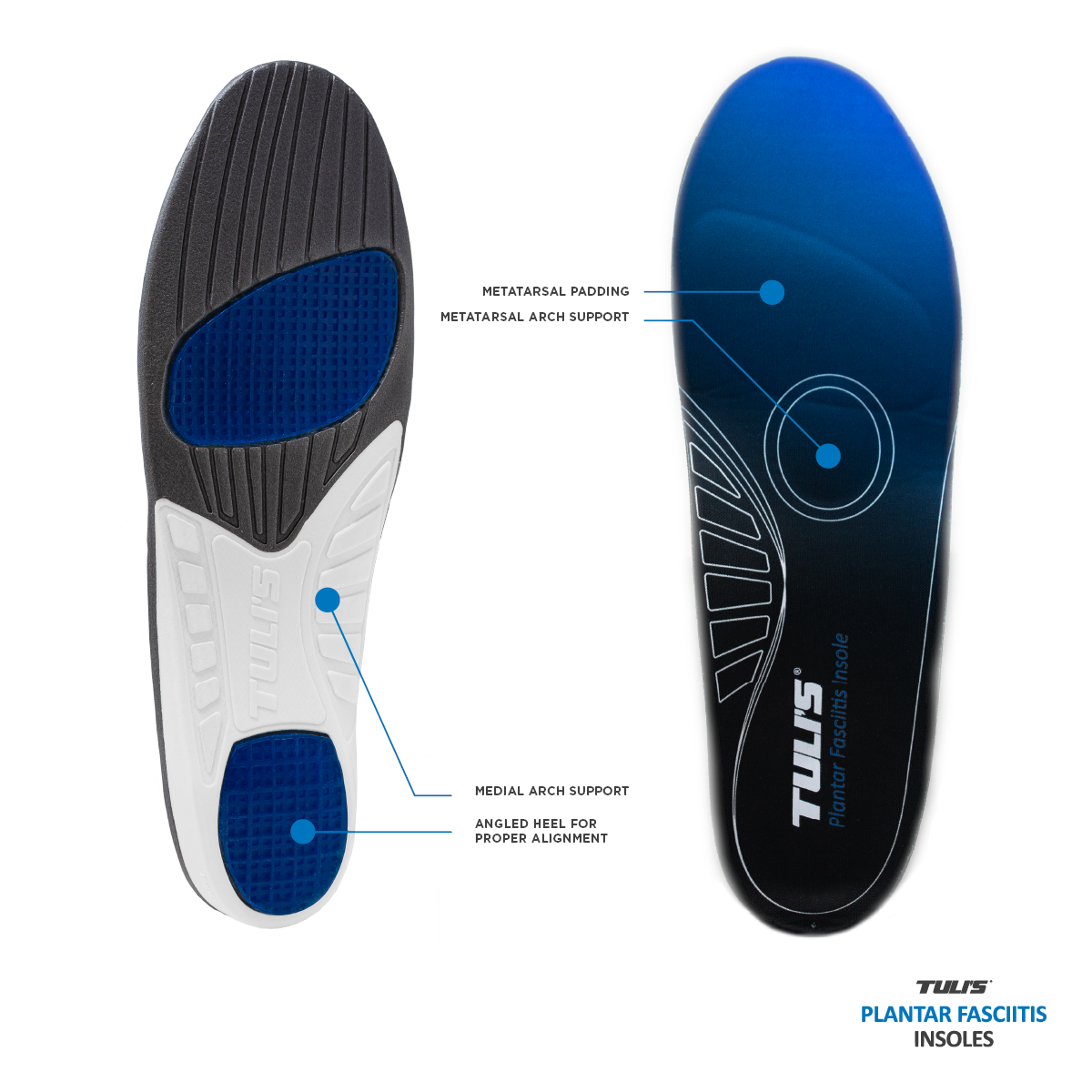 Tuli's Peesplaatontsteking steunzolen / Plantar Fascia